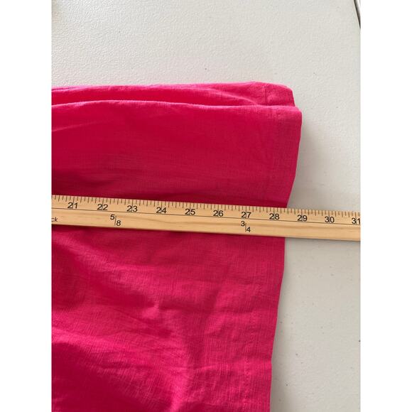 Utsa by Westside Women Large Fuschia Floral Embroidered Boho Peasant Blouse Tops - Picture 7 of 13